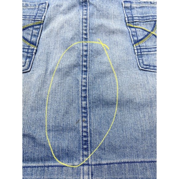 low waist jean skirt As Is Dirt Spot On Back Plus Size - Picture 2 of 6